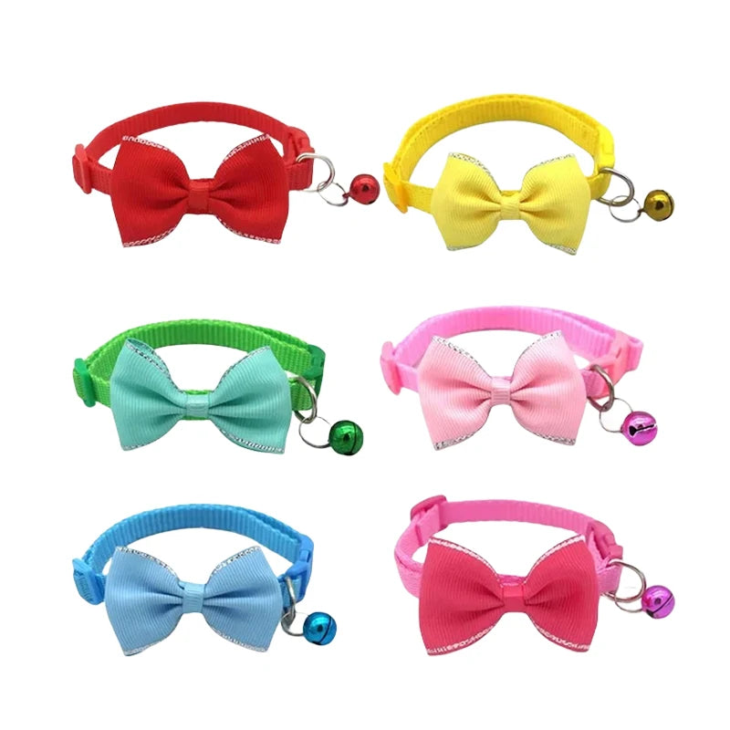 Cute Bow Bell Collar