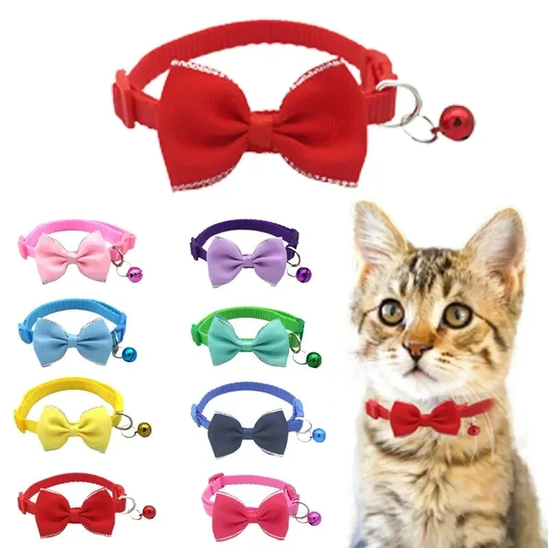 Cute Bow Bell Collar